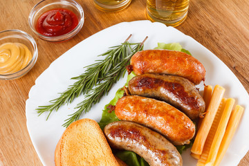 Oktoberfest Beer and roast beef or chicken sausage
