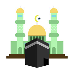Mosque Kaaba Islamic Illustration Design