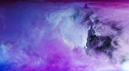 Fototapeta na wymiar abstract blue, white and purple artistic background with flowing paint