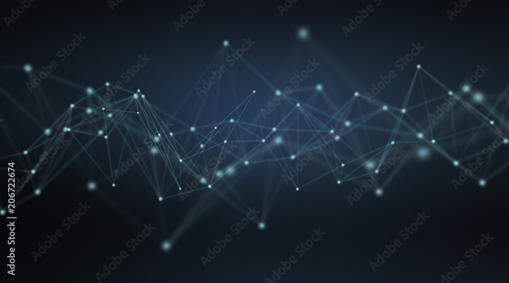 Poster futuristic connection interface illustration 3d rendering
