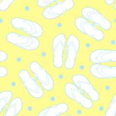 Shoes random on yellow background.