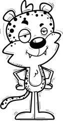 Confident Cartoon Male Leopard