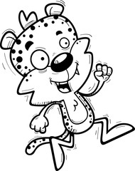 Cartoon Male Leopard Running