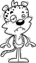 Sad Cartoon Male Leopard
