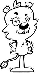 Confident Cartoon Female Lion