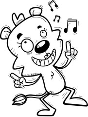 Cartoon Female Lion Dancing