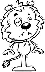 Sad Cartoon Male Lion