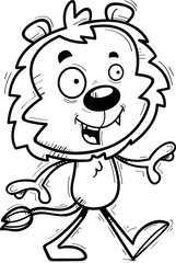 Cartoon Male Lion Walking