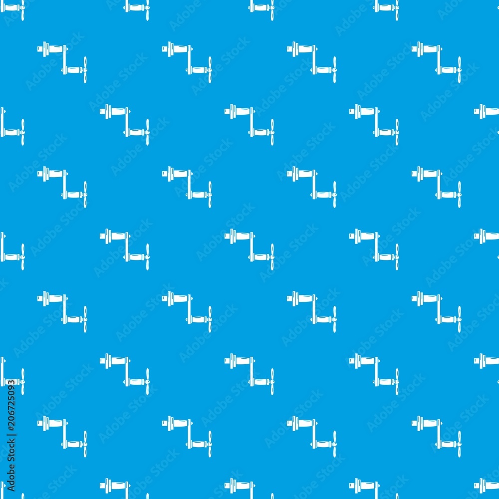 Poster rotary handle pattern vector seamless blue repeat for any use