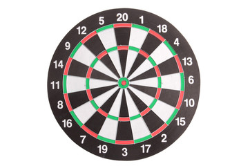 Target for darts on white background