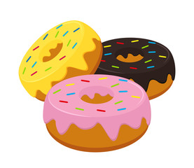 Donuts icon. Fastfood isolated. Sweet food and junk food concept. vector