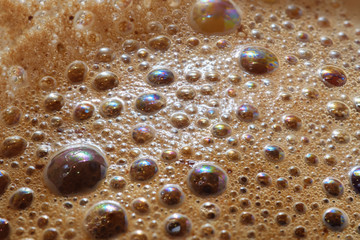 coffee foam macro structure background