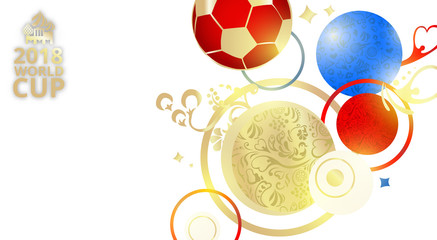 White Russia 2018 football background.