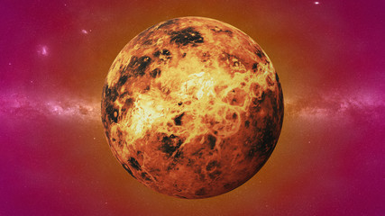 Naklejka premium planet Venus, the second planet from the Sun, planet in the Solar System
