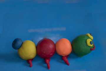 Caterpillar with playdough