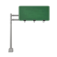 Obraz premium Blank Freeway Sign