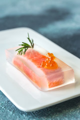 Red fish in aspic