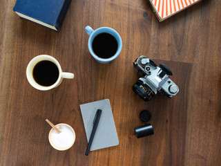 Coffee Camera and Books