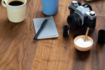 Coffee Camera and Books
