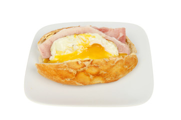 Ham and fried egg roll