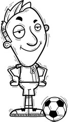 Confident Cartoon Soccer Player