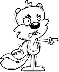 Angry Cartoon Female Squirrel
