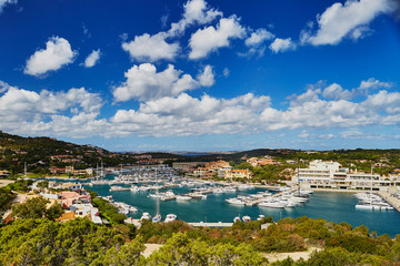 Fototapeta na wymiar Marina of Porto Cervo, Emerald Coast, Sardinia, Italy