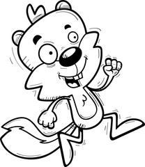 Cartoon Male Squirrel Running