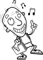 Cartoon Senior Citizen Student Dancing