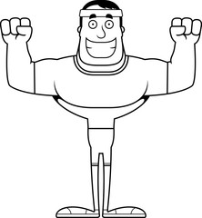 Cartoon Smiling Fitness Man