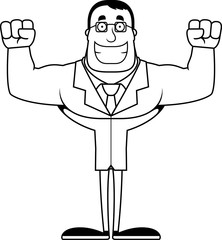 Cartoon Smiling Scientist