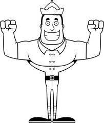 Cartoon Smiling Xmas Elf