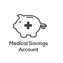 Obraz premium Medical Tax Savings - Health savings account or flexible spending account has HSA, FSA, tax-sheltered savings