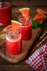 Fresh Homemade Watermelon Smoothies