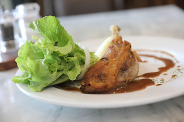 confit de canard , Duck confit with vegetable