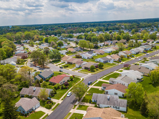 Quiet street in small american town