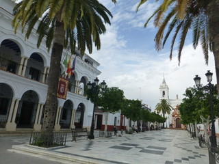 Almonte pueblo español de la provincia de Huelva, Andalucía (España) conocido por la romeria de...