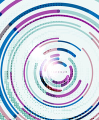 Circular lines, circles, geometric abstract background