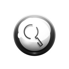 Search magnifyier web button, magnify icon. Modern magnifying glass sign, web site design or mobile app