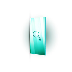 Search magnifyier web button, magnify icon. Modern magnifying glass sign, web site design or mobile app
