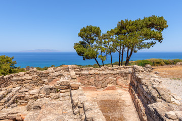 Ancient ruins in city of Kamiros located in the northwest of the island of Rhodes.