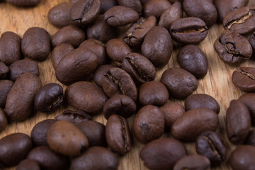 Kaffeebohnen Nahaufnahme