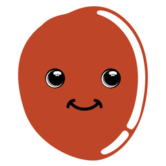 Cute plum emoticon