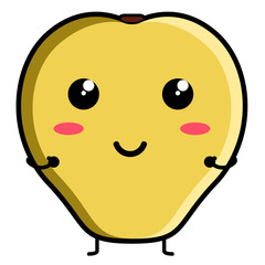 Cute guava emoticon