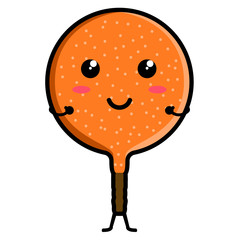 Cute passion fruit emoticon