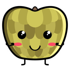 Cute fruit emoticon