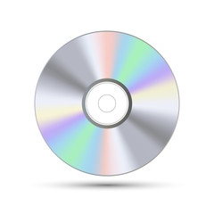 DVD or CD disc. Blue-ray technology vector illustration. Music sound data information