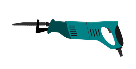 Vector illustration. Reciprocating saw.