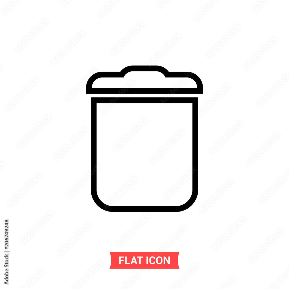 Poster delete vector icon, trash symbol. simple illustration for web or mobile app