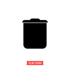Trash vector icon, delete symbol. Simple illustration for web or mobile app